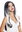 ZM-1830 women's quality wig long middle parting ombre balayage black white grey