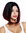 ZM-1782-118Dye1B women's quality wig sleek long bob middle parting ombre short black red