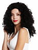 ZM-1577-4 women's quality wig super voluminous long thick curly curls parting dark brown