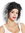 ZM-1590-1BTSILVER women's quality wig shoulder length frizzy curls black grey highlights