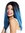 1362-4330/2913 women's quality wig long sleek middle parting ombre black blue