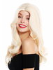 1953-88 women's quality wig long slightly waved middle parting light blonde fair blonde