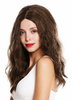 DL-012-6A/8A women's quality wig long voluminous wavy middle parting brown mix