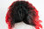 VK-15-MF-REDYS1B quality wig shoulder length lace front partial monofilament curly ombre black red