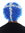 MMAM-15M wig carnival afro fan-wig soccer football world cup Scotland white cross on blue