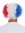 MMAM-15M wig carnival afro fan-wig soccer football world cup tricolor blue white red France
