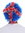MMAM-15M wig carnival afro fan-wig soccer football world cup Blue white red cross Union Jack Island