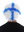 Perücke Fan Afro Finnland Blaues Kreuz auf Weiß MMAM-15M-K06+K2079