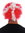 MMAM-15M wig carnival afro fan-wig soccer football world cup white cross on red Switzerland