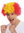 MMAM-15M wig carnival afro fan-wig soccer football world cup red yellow red Spain
