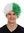 MMAM-15M wig carnival afro fan-wig soccer football world cup white green half and half