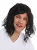 31914-P103 wig carnival Halloween men long wild frizzy lanky black gigolo bad hair day