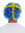 MMAM-15M wig carnival afro fan-wig soccer football world cup yellow cross on blue Sweden