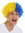 MMAM-15M wig carnival afro fan-wig soccer football world cup yellow blue half and half