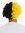 MMAM-15M wig carnival afro fan-wig soccer football world cup yellow black half and half