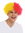 MMAM-15M wig carnival afro fan-wig soccer football world cup yellow red half and half