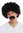 2018553-P103 wig and beard set men carnival frizzy curls voluminous afro 70's hippie