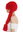 Perücke Puppe Puppenhaar Rot Zöpfe 840357-P13