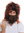 DT9383-P103T130 wig beard set men carnival prehistoric neanderthal black reddish brown highlights