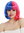 QS-224-FRC3-41 wig carnival women bob short fringe blue pink half and half