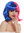 QS-224-FRC3-41 wig carnival women bob short fringe blue pink half and half