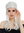 31955-FR68C-94 wig carnival women Halloween long elaborately plaited silver white grey fantasy LARP