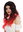 DEC203-P103-13 wig carnival Halloween women long middle parting wavy black red tips devil witch