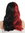 Perücke lang Cosplay Pony schwarz rot Hälfte 6820739-FR103-12