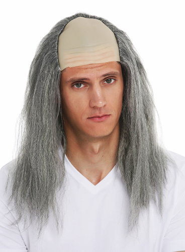 BL201503 wig carnival Halloween men half bold bold forehead long stringy hair Igor Frankenstein