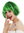 JH-10002 wig carnival women bob fringe black green highlights tiger stripes
