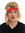 SARL002-FR7-02 wig Halloween carnival men long blonde mullet head band 80's action star wrestler
