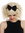 61905-FR87A cute wig carnival women Halloween blonde curly Alice band black with ribbon 50's 60's