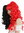 Perücke Cosplay abnehmbare Zöpfe gelockt Gothic Lolita schwarz rot SH70103-P103-13