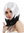 6820706-P103-68 wig women's wig Halloween carnival vamp black white layered Femme Fatale