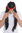 7093-P103 wig Halloween carnival unisex 70's native American black sleek middle parting head band