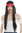 7093-P103 wig Halloween carnival unisex 70's native American black sleek middle parting head band