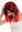 63040-P103-13 women's wig Halloween carnival long sleek middle parting black red highlights devil