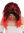 63040-P103-13 women's wig Halloween carnival long sleek middle parting black red highlights devil