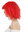 DEC299-P103-13 wig women's wig Halloween carnival shoulder length curls black red half and half