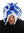 69007-P68-C3 wig carnival fan wig men women blue white plaited rasta dreadlocks shoulder length