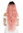 Perücke Lace-Front sehr lang voluminös Locken Mittelscheitel Ombre Braun Pink DW-2917-MF