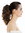 Hairpiece ponytail extension large claw voluminous spiral curls ringlets mixed dark brown blond