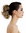 Hairpiece ponytail extension large claw short voluminous curled curls light blond naturally streaked