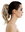 Hairpiece ponytail claw clamp short wavy curled vividly streaked mix goldblonde platinum blond