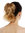 Hairpiece ponytail extension comb short wavy very light golden blonde