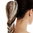 extravagant Hairpiece plait braided ponytail queue Brown lightblond mixd fishbone pattern long