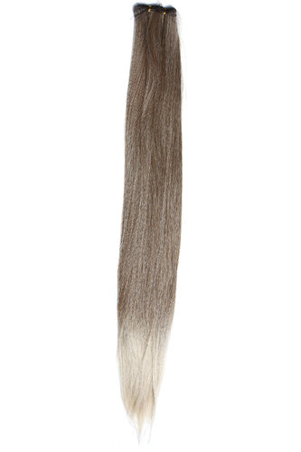 Weft tress of synthetic hair sleek for wig extension making length 30 width 98 inches blond mix