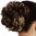 Hairpiece open hairbun hair rose nest bun extension wild wavy volume brown and blond highlights
