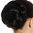 Dutt Haardutt Haarknoten Chignon traditionell geflochten groß Schwarzbraun TYP-1012-2