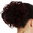 Hairpiece open Hairbun Hair nest rose wild voluminous large curled dark auburn mahogany